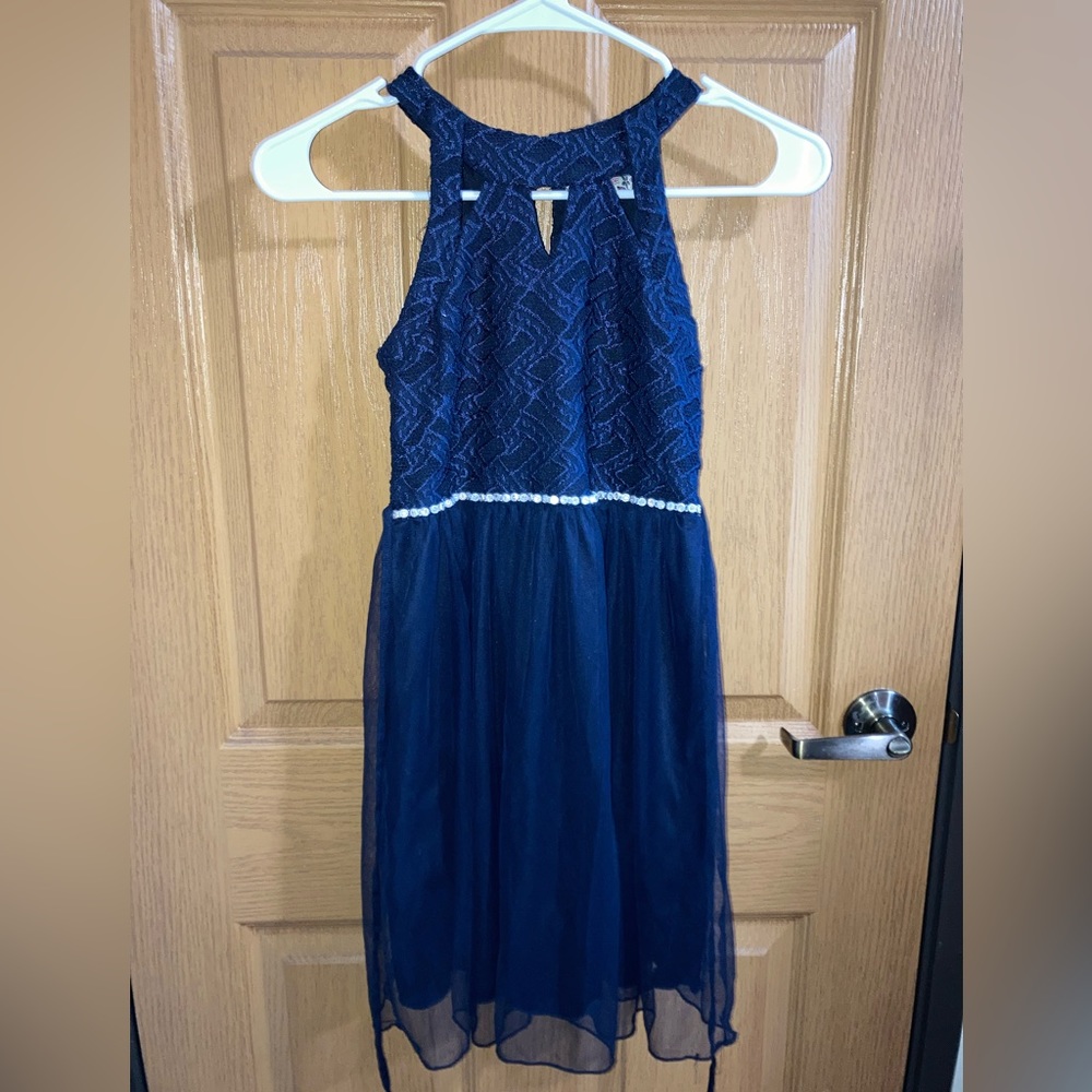 size 12 girls Speechless navy blue dress | used (in great condition)